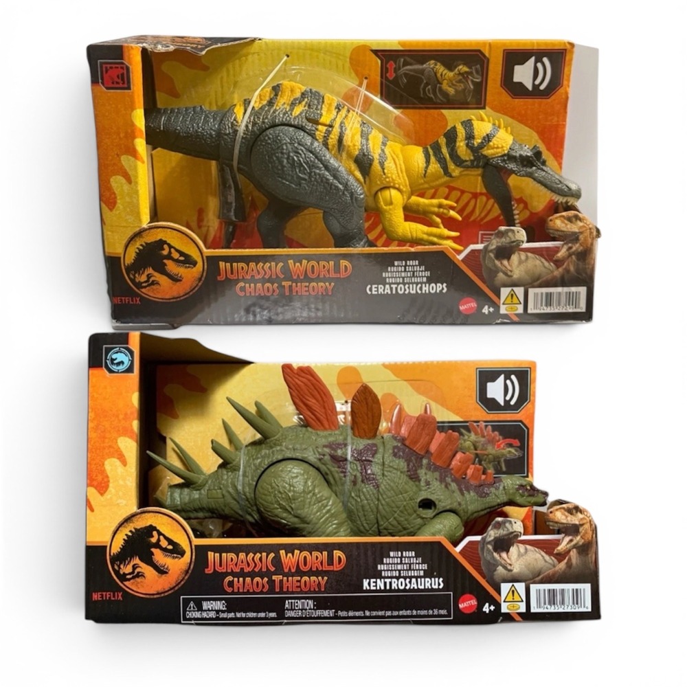 Mattel Jurassic World Chaos Theory Kids NIB Multi New Ceratosuchops Kentrosaurus